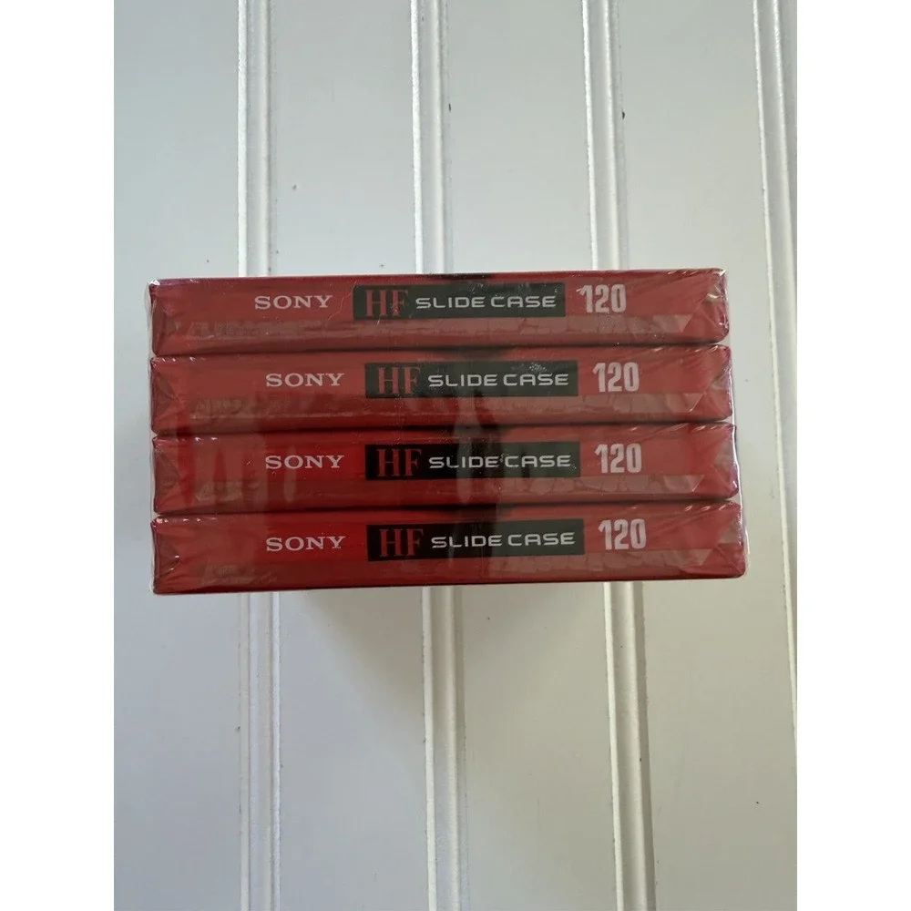 Sony High Fidelity Slide Case Purple Blank Cassette Tape 120 Min NEW 4 Pack